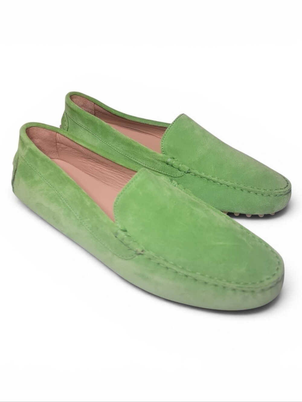 M Gemi "The Felize" Green Suede Moccasins Sz 39